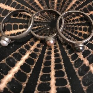 3 Pearl Rings